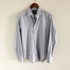 Bonobos Slim Fit Blue Pink Plaid Shirt S